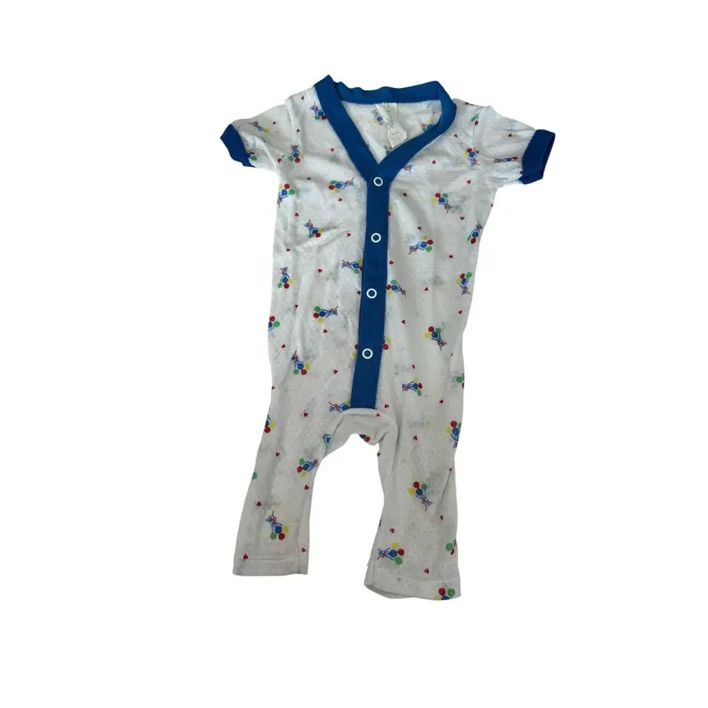 VTG Gerber Baby Footie Sleepers Pajamas Set of 3 Cotton Size 3-6 Months USA